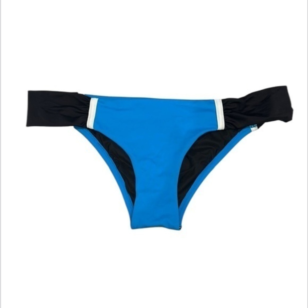 A. Che Blue black swim bikini bottom size medium